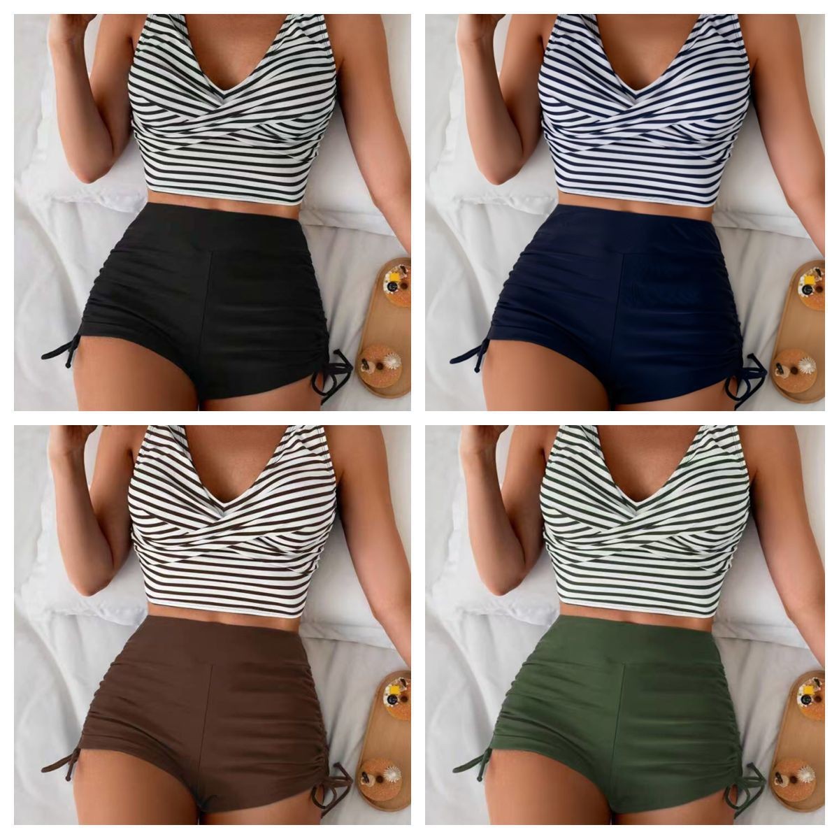 Tops - Biquíni Feminino com Top Cropped e