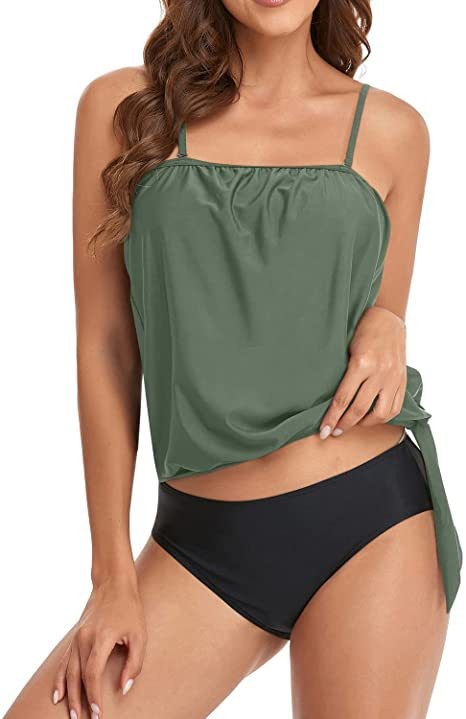 Tops - Tankini Feminino: Biquíni Cropped com Alças