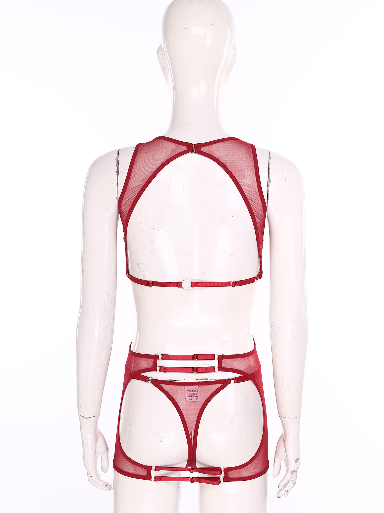 Sexy Mesh Sheer Bodycon Dress - Mulheres sexy sheer malha mini vestido