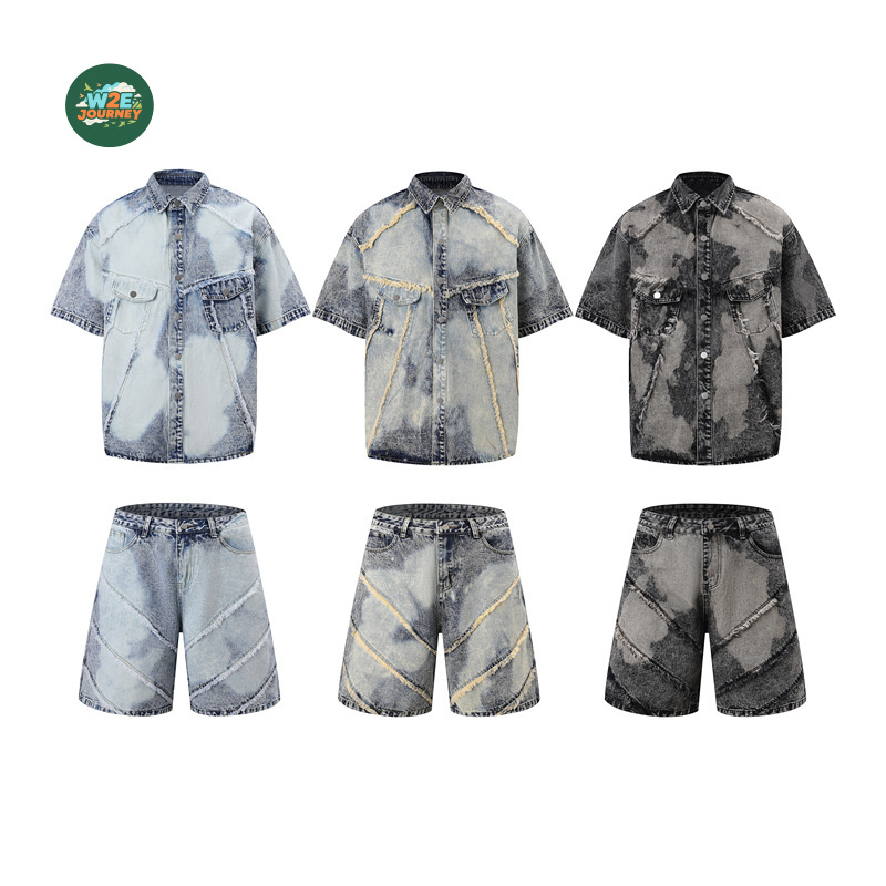 Jeans - W2EJOURNEY Conjunto de Camisa e Shorts