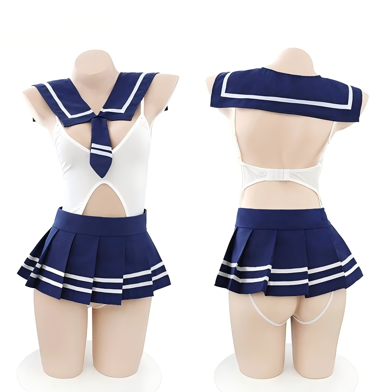 Lingerie - Lingerie sexy estilo uniforme escolar; roupa
