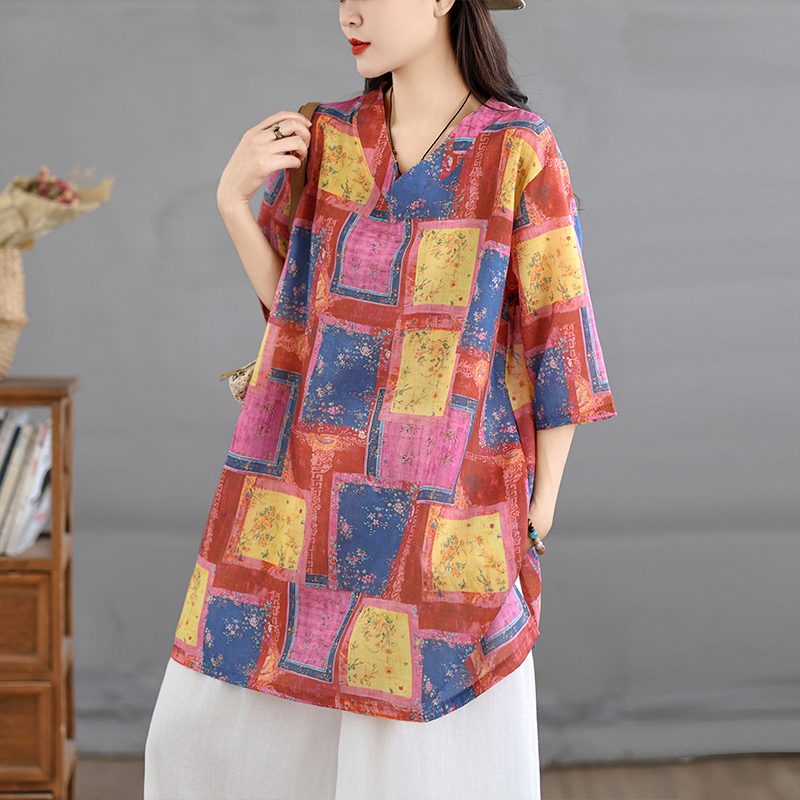 Casual Loose Linen Shirt Dress - Camisa Casual de Algodão e Linho