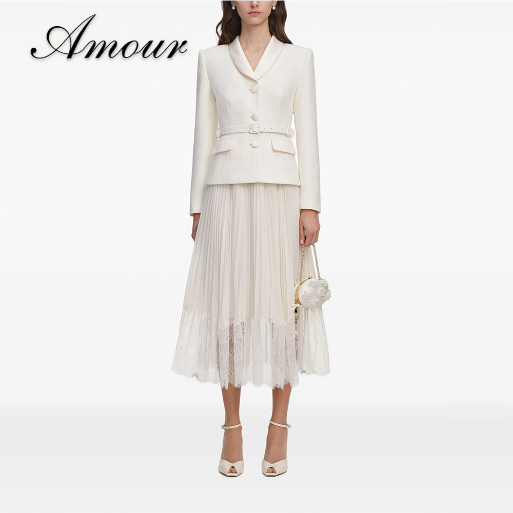 Tweed Two Piece Blazer Dress - Conjunto de Terno Formal Personalizado Amour