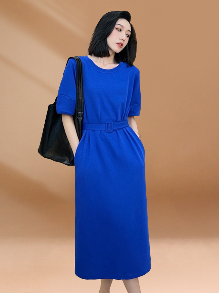Korean Style A Line Shirt Dress - Vestido Longo Casual de Verão Feminino