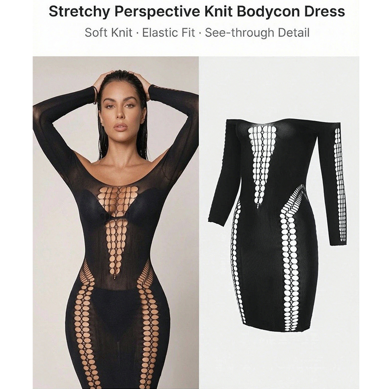 Vestido de Praia Transparente  - Sexy Mesh Sheer Bodycon Dress avaliação e preço