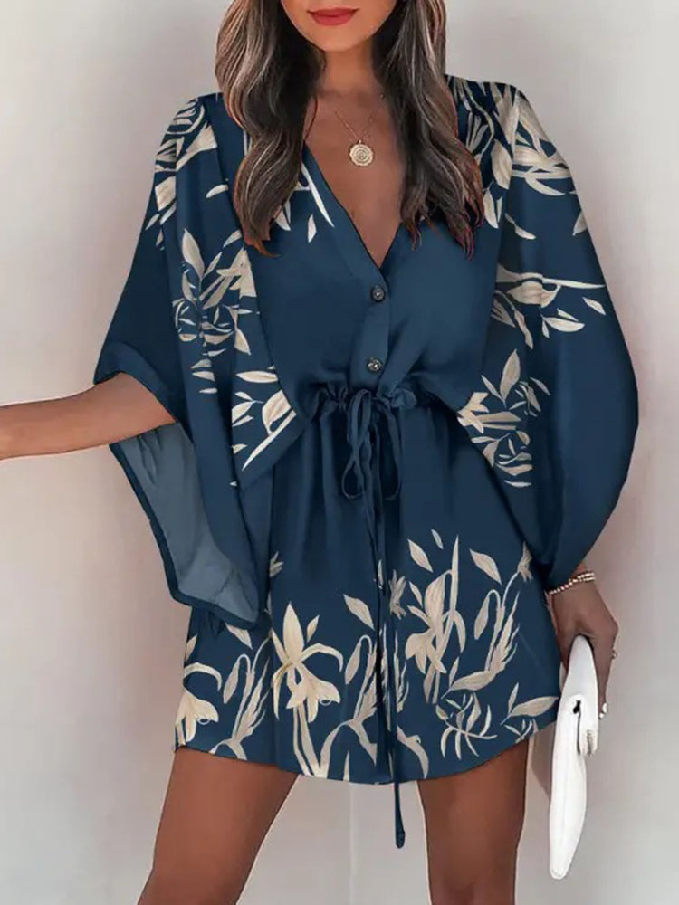 Verão vestido casual moda femi - French Vintage Floral Midi Dress avaliação e preço