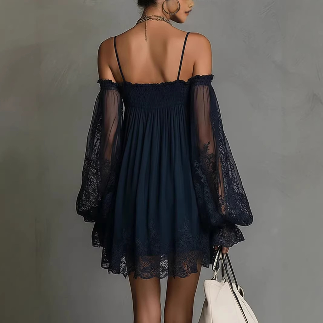 Vestido Mini Feminino Ombro a  - French Vintage Floral Midi Dress avaliação e preço