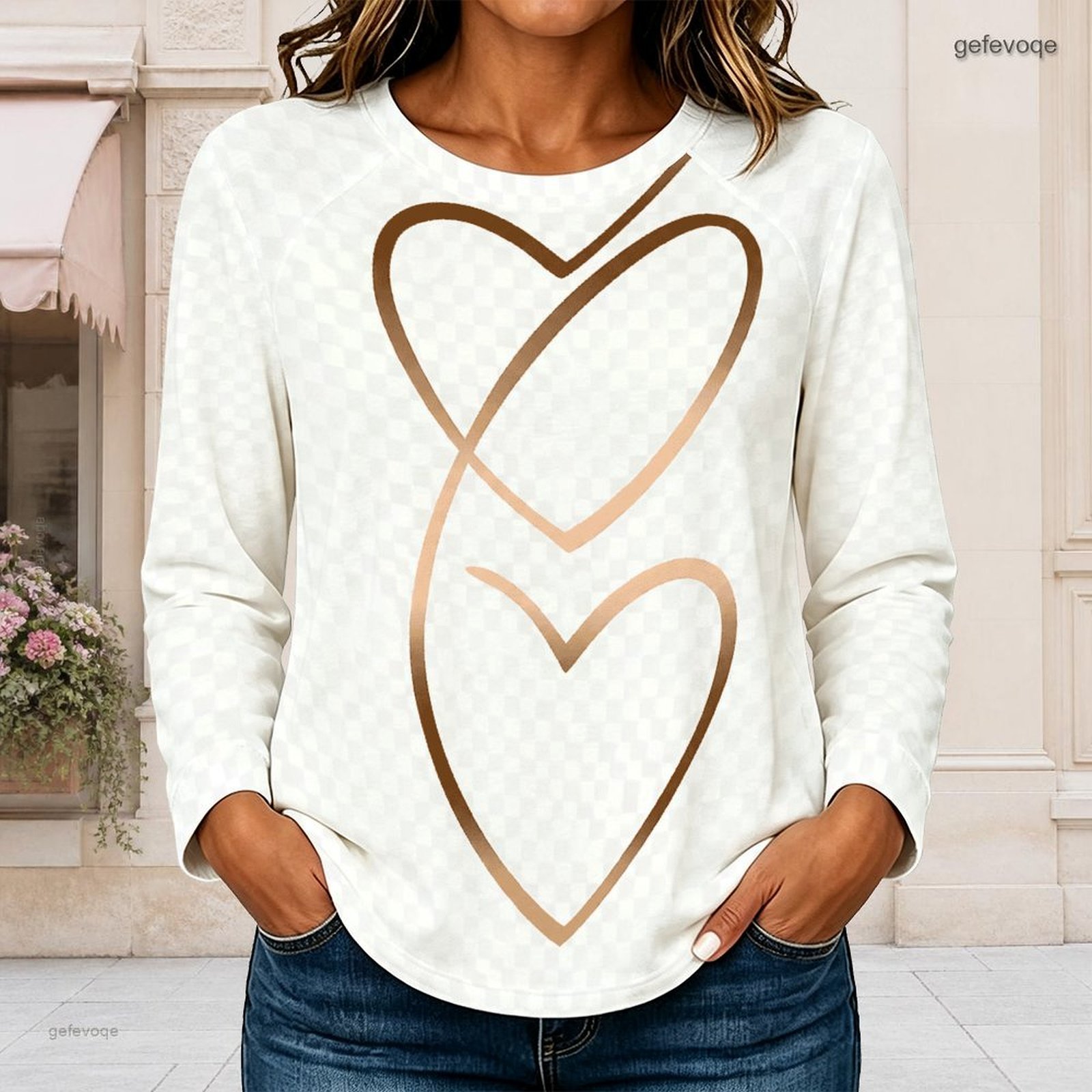 Camiseta Feminina de Manga Lon - Blouses avaliação e preço