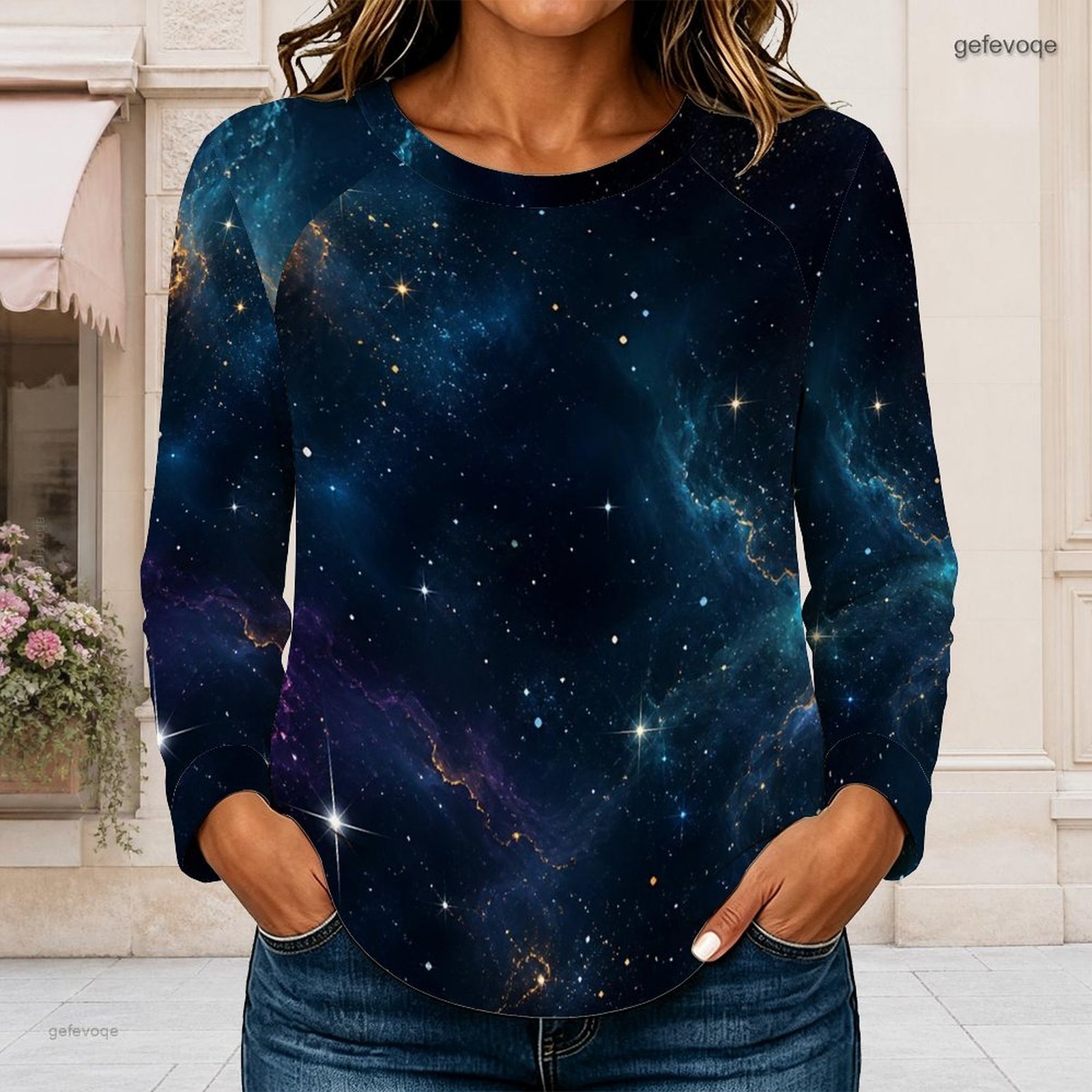 Camiseta Feminina de Manga Lon - Blouses avaliação e preço