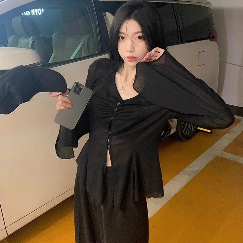 Blusa Transparente com Manga F - Blouses avaliação e preço