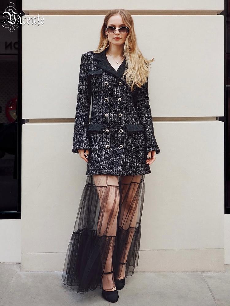 Conjunto Feminino de Blazer e  - Tweed Two Piece Blazer Dress avaliação e preço
