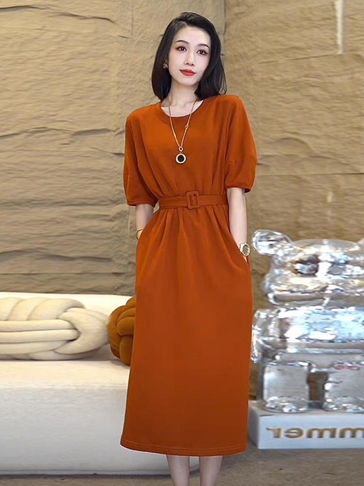Vestido Longo Casual de Verão  - Korean Style A Line Shirt Dress avaliação e preço