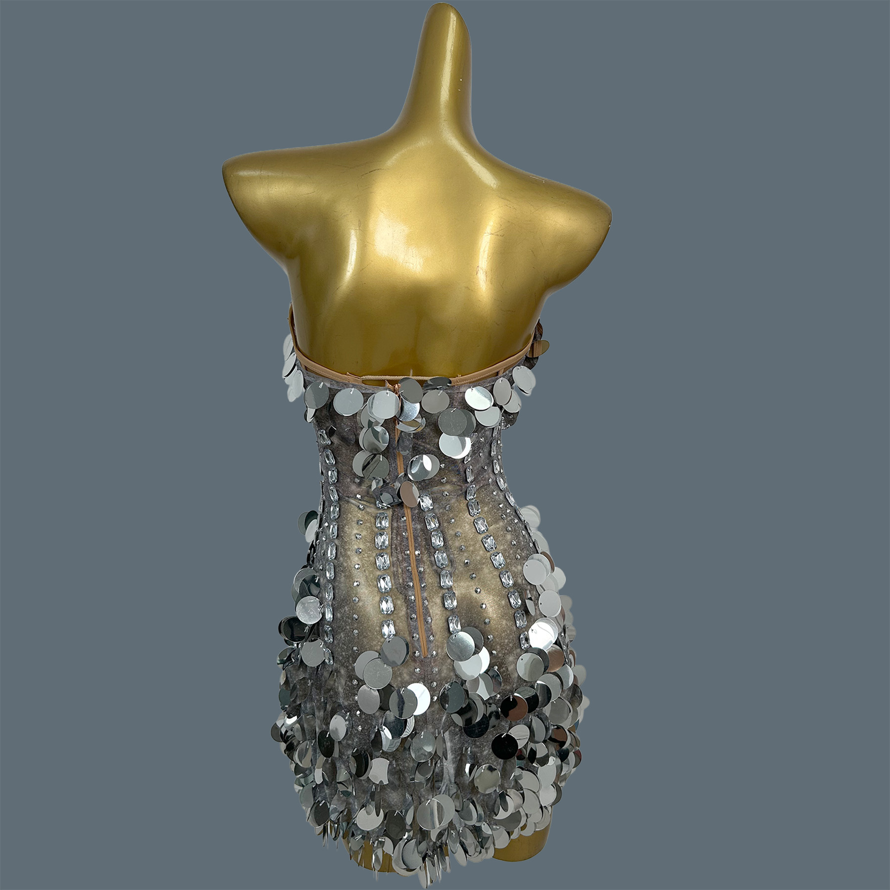 Vestido Mini Sem Alças com Bri - Sparkly Rhinestone Club Party Dress avaliação e preço