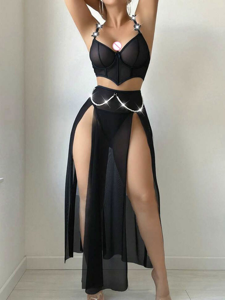 Vestido Bodycon Transparente S - Sexy Mesh Sheer Bodycon Dress avaliação e preço