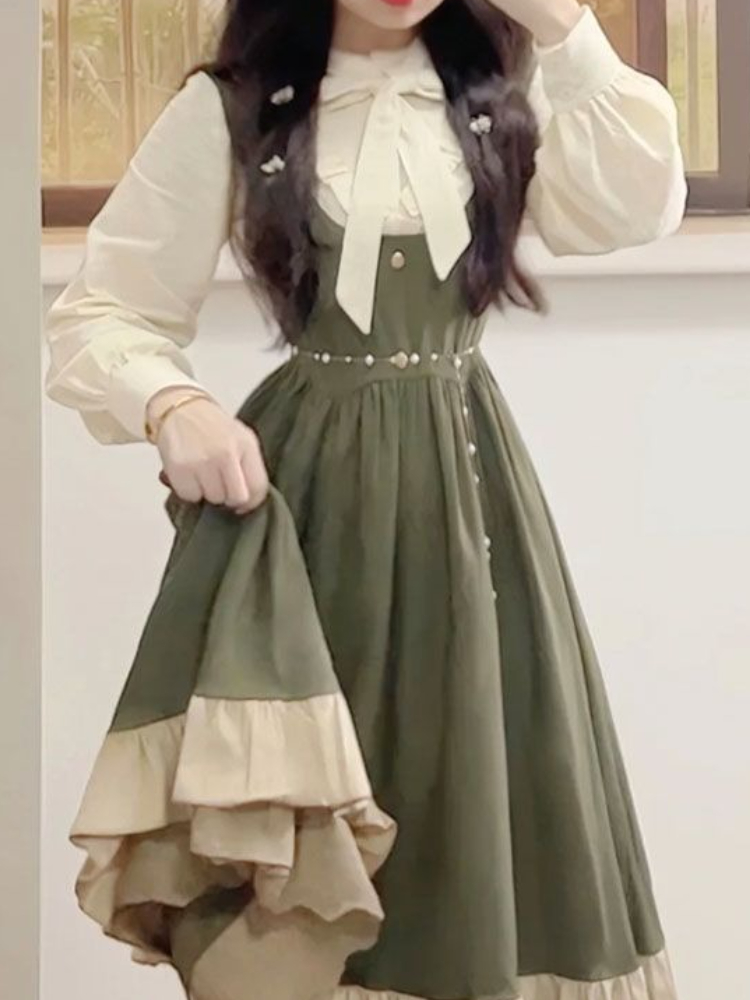 2025 novo japonês coreano kawa - Korean Style A Line Shirt Dress avaliação e preço