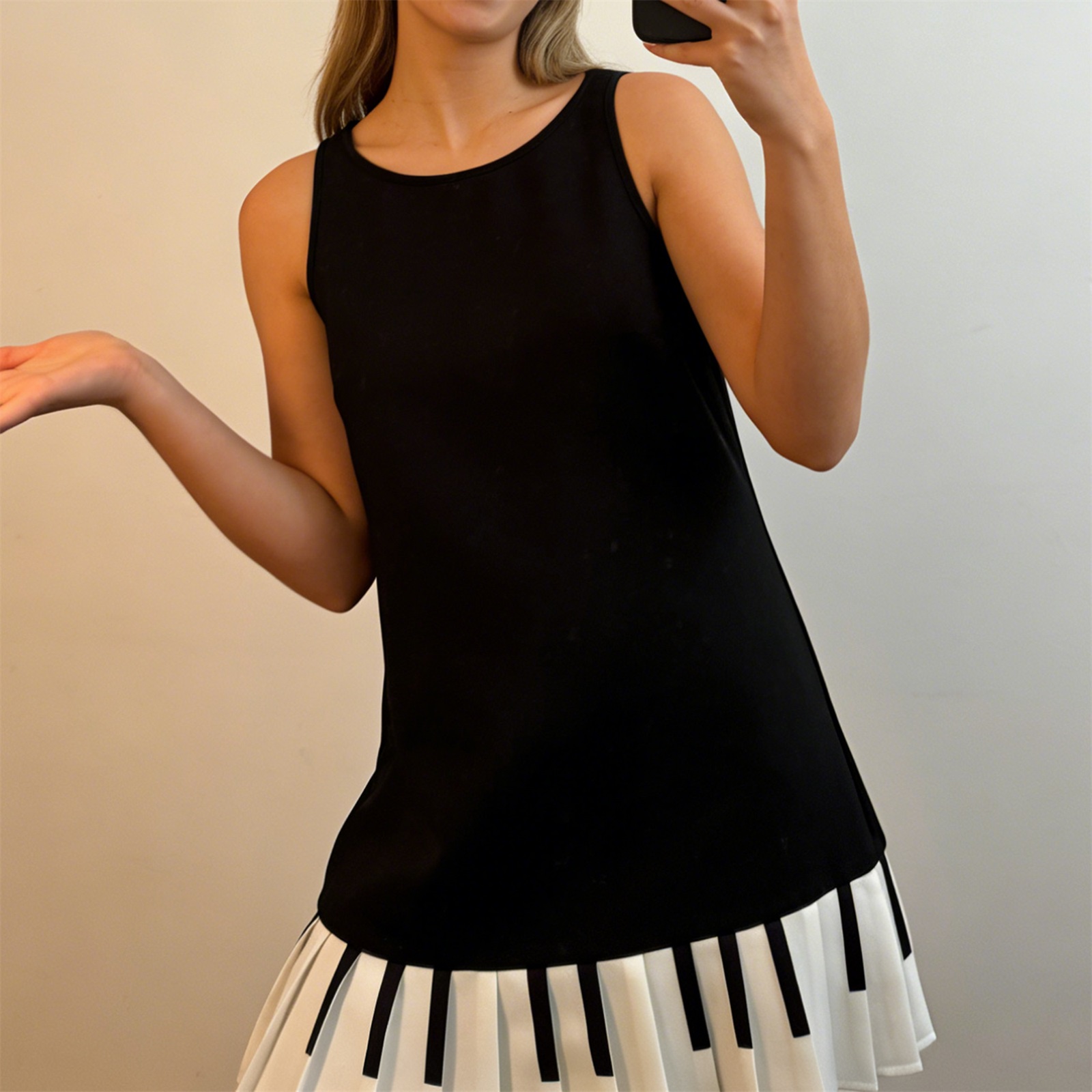Feminino y2k piano chave pliss - Y2K Backless Halter Mini Dress avaliação e preço