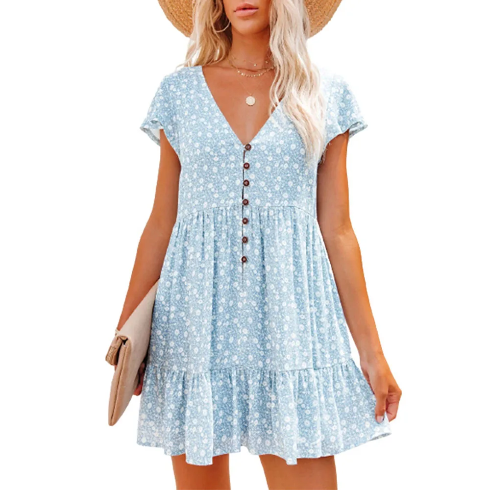Na europa e na primavera e no  - French Vintage Floral Midi Dress avaliação e preço